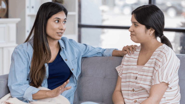 woman setting boundaries