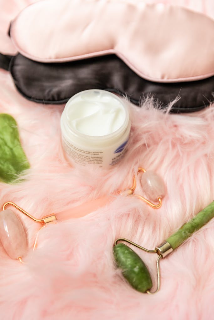 Elevate your beauty routine with jade rollers and skincare essentials for a soothing facial care experience.