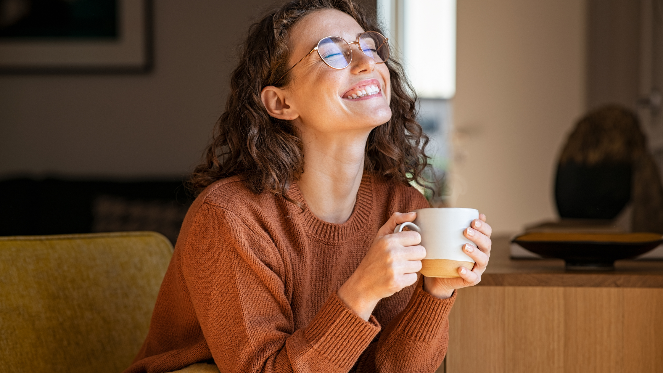 woman enjoying slow living