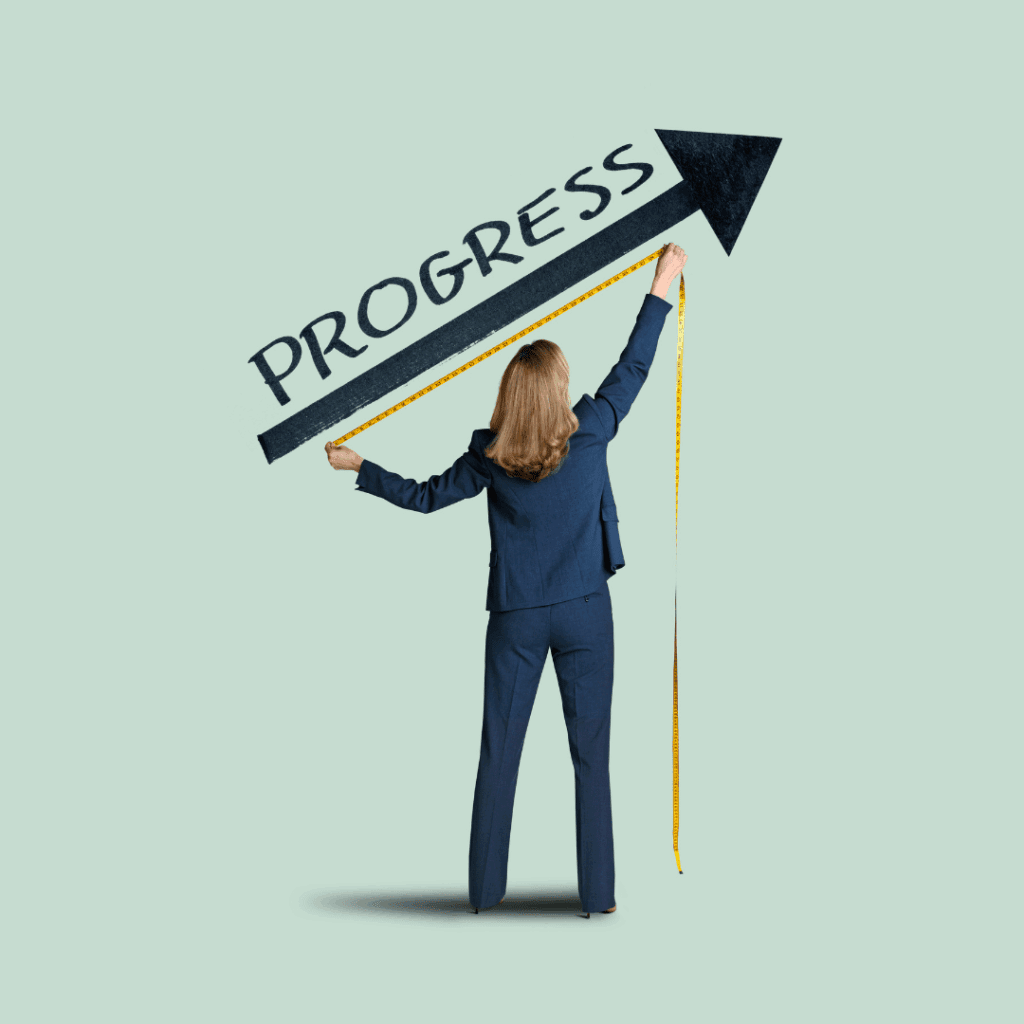 woman Tracking Progress and Staying Consistent 