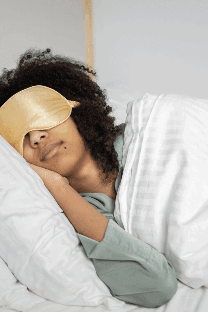 Woman getting Restorative Sleep to 